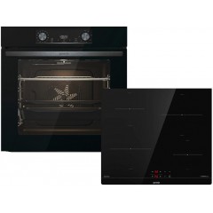 Gorenje BOS6737E06BG + GI6401BSC Φούρνος άνω Πάγκου 77lt με Επαγωγικές Εστίες Π59.5εκ. Μαύρος